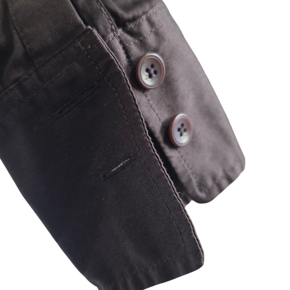 Madewell Top Womens Utility Long-Sleeve Popover Top Brown Size XXS - Picture 3 of 7